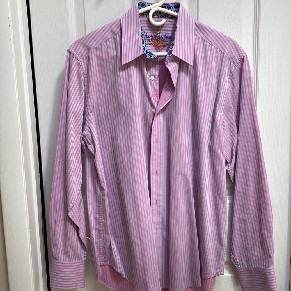 Robert Graham Mens button down shirt. Size L excellent condition .